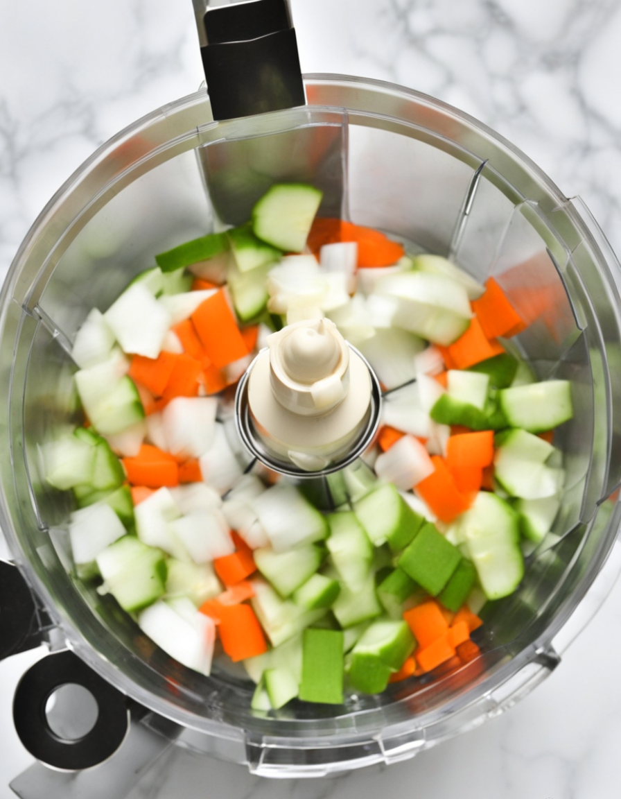 chopping the vegetables