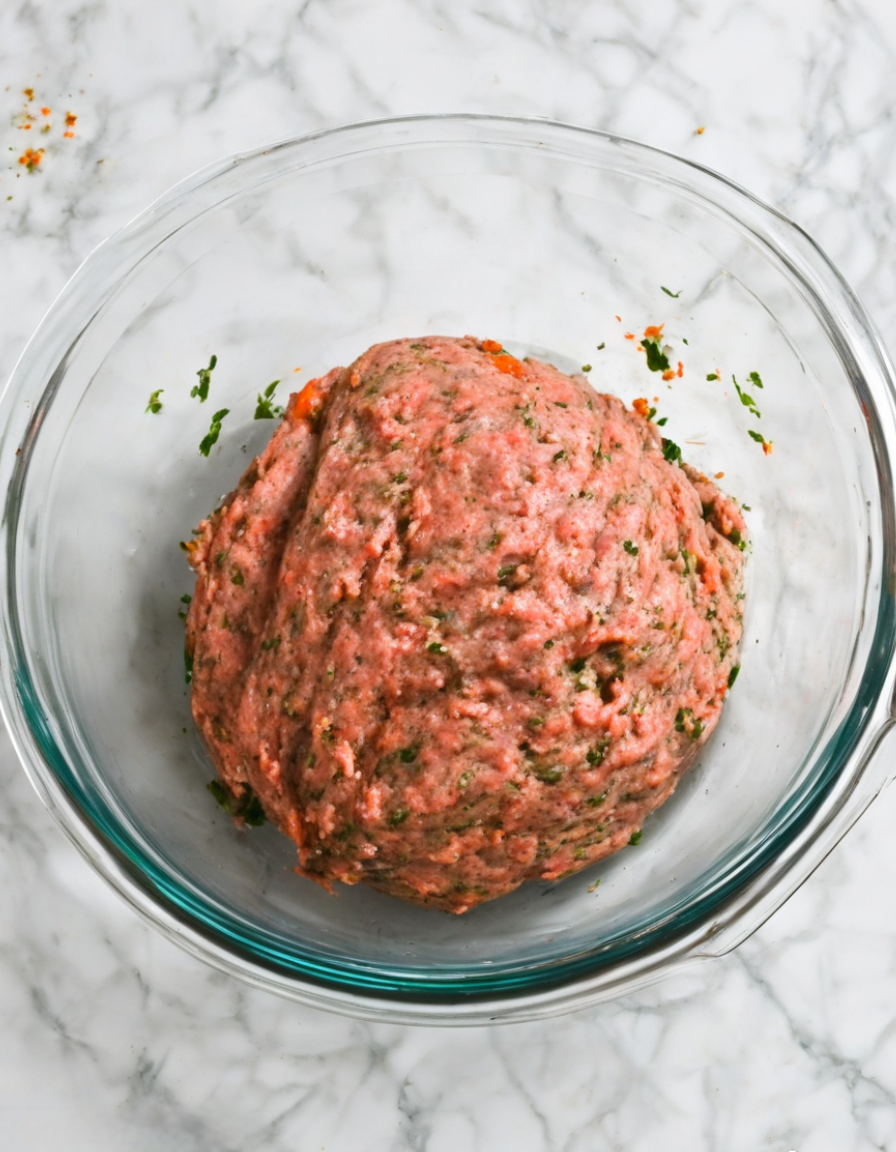 Meat mixture into a loaf