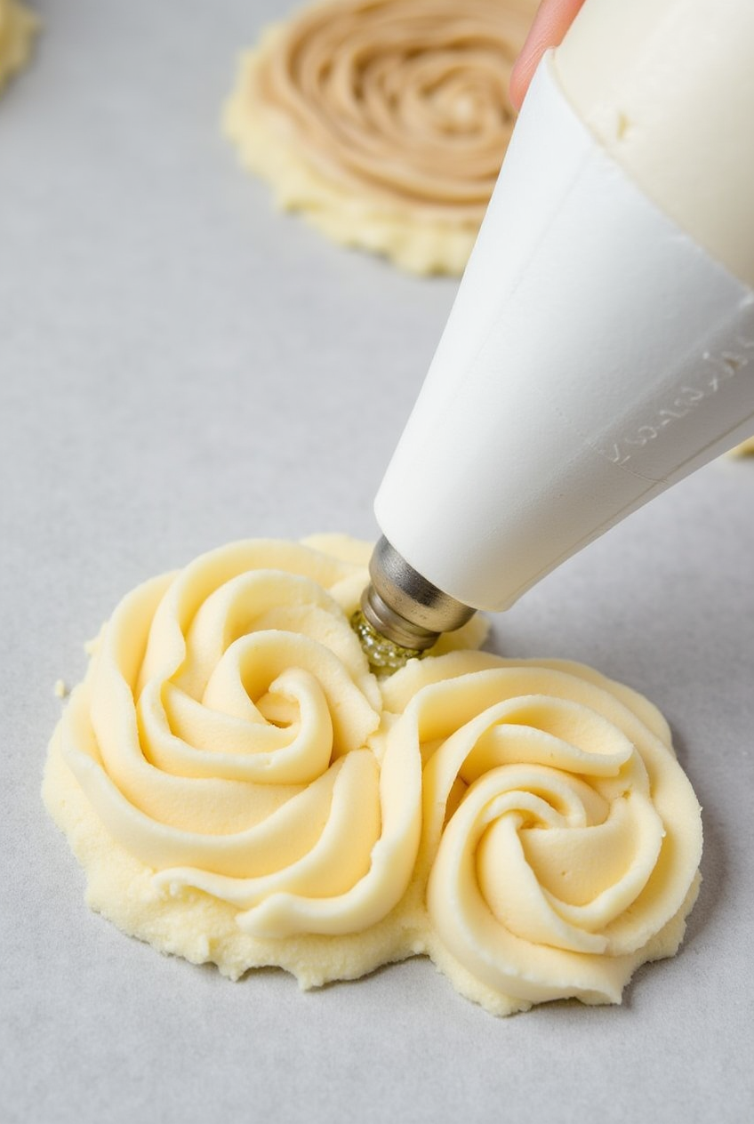 Place the dough into a pastry bag fitted