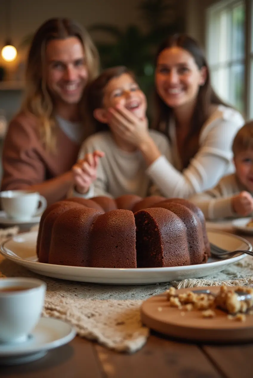 Serving Suggestions for Chocolate Cream Cheese Pound Cake Slice of chocolate cream cheese pound cake served with fresh berries and coffee
